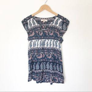 Ann Taylor LOFT Paisley 100% Rayon Top - S